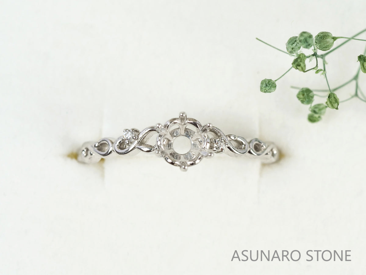 【お仕立て用】空枠番号：5276C　リング枠【オーダージュエリー用】