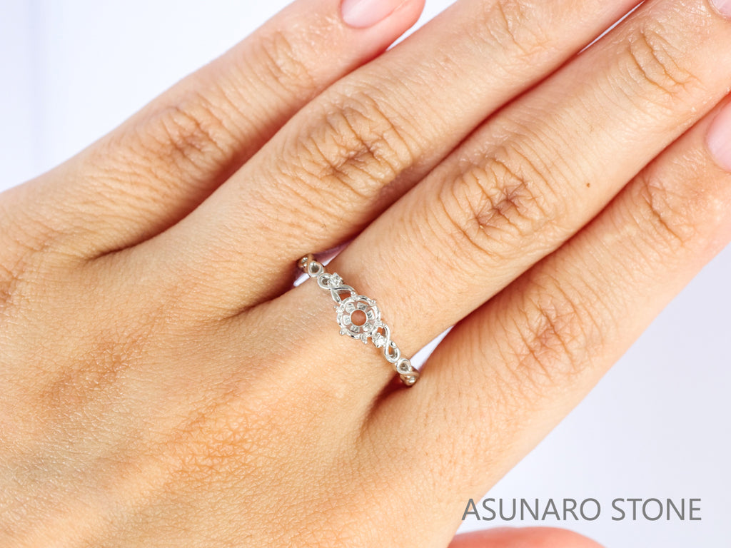 【お仕立て用】空枠番号：5276C　リング枠【オーダージュエリー用】