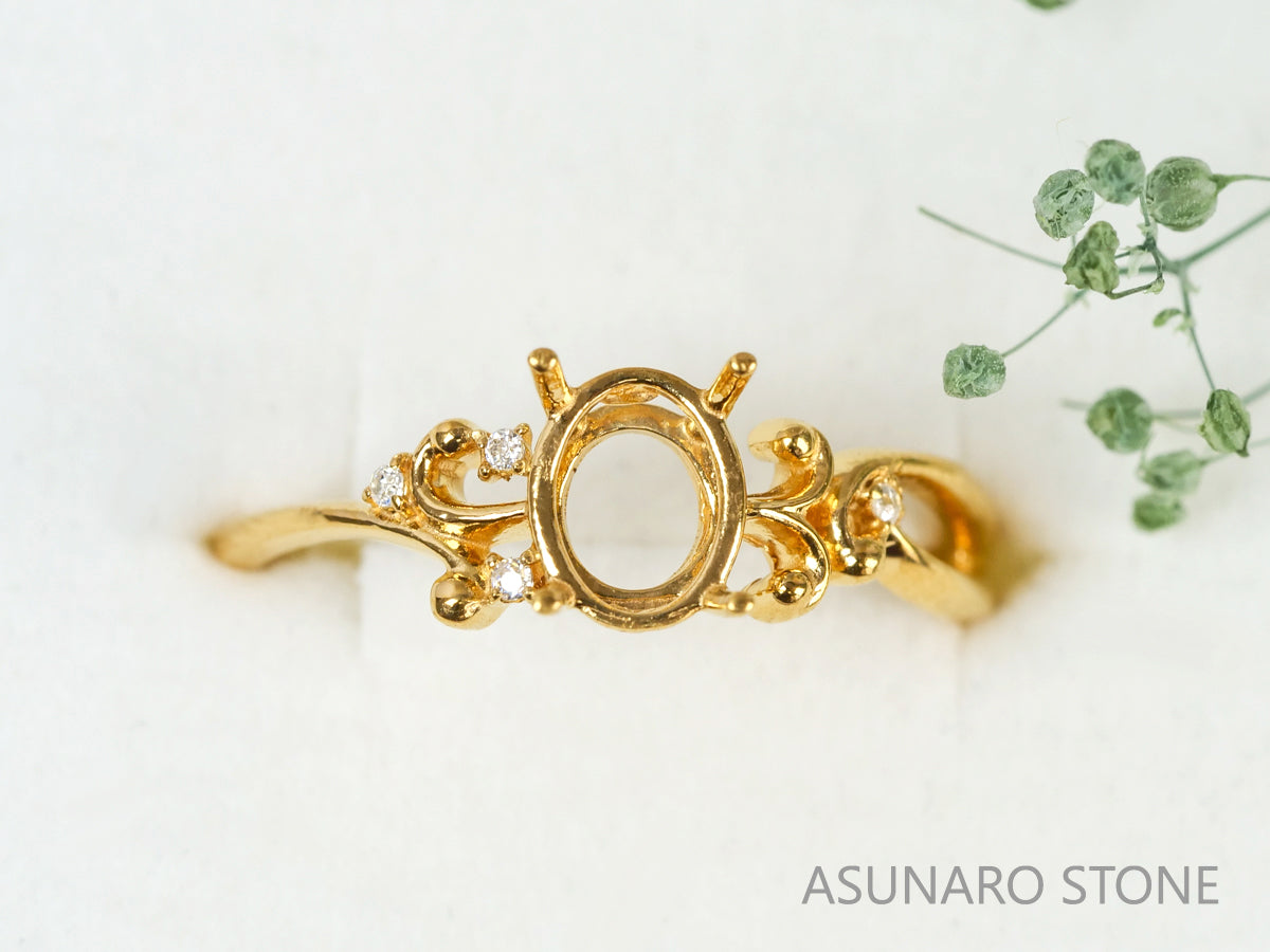 【お仕立て用】空枠番号：5344C　 リング枠　【オーダージュエリー用】