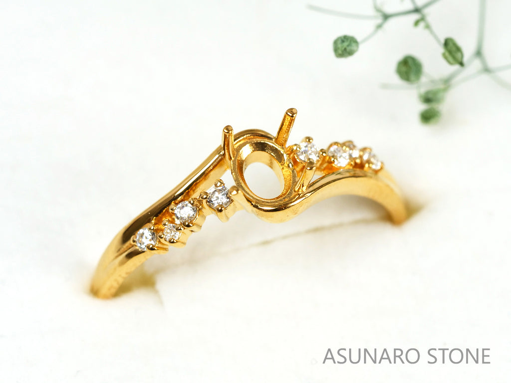 【お仕立て用】空枠番号：5165C　  リング枠　【オーダージュエリー用】