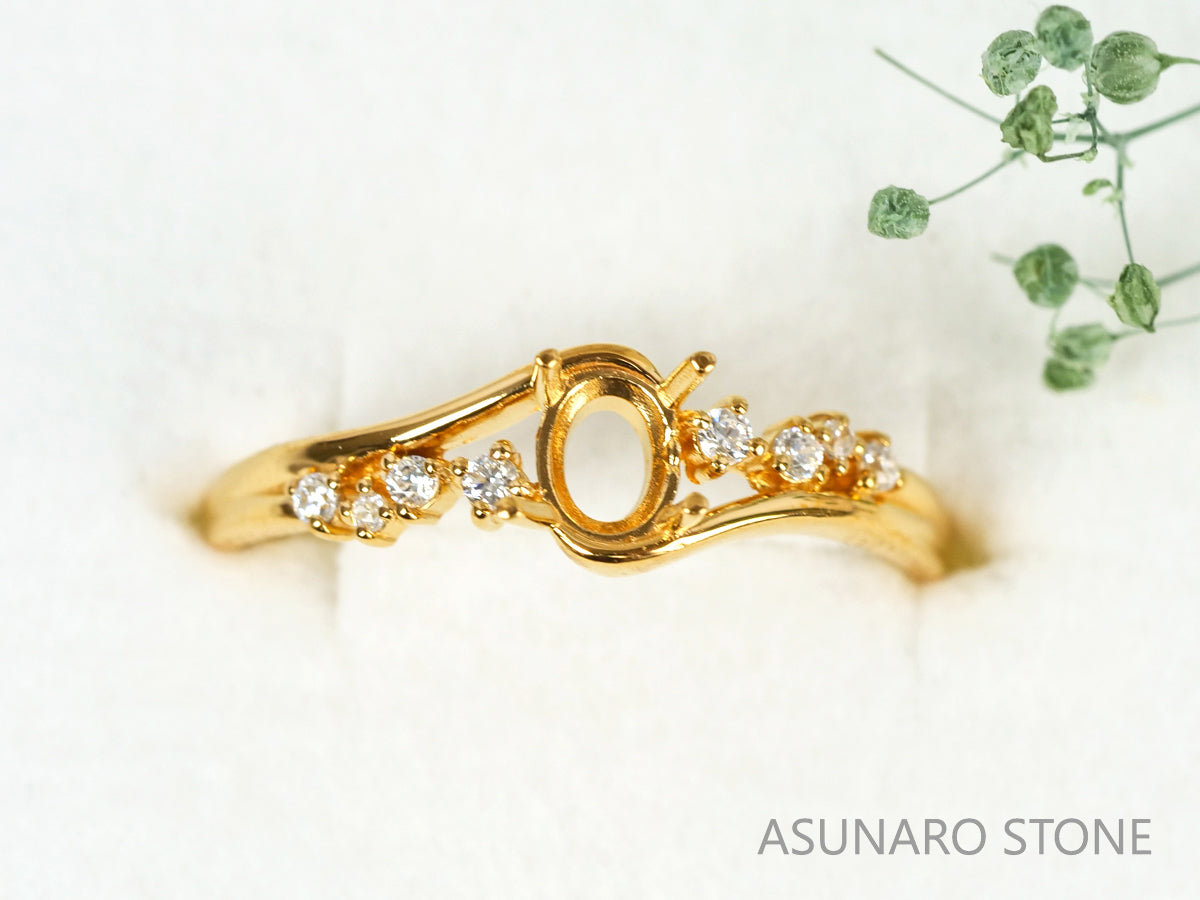 【お仕立て用】空枠番号：5165C　  リング枠　【オーダージュエリー用】