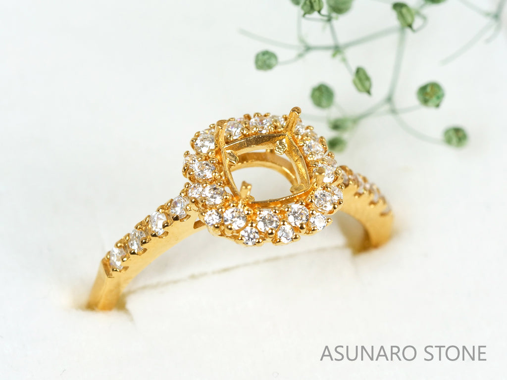 【お仕立て用】空枠番号：4040C　5mm用　リング枠　取り巻き【オーダージュエリー用】