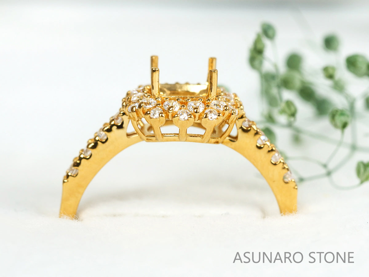 【お仕立て用】空枠番号：4040C　5mm用　リング枠　取り巻き【オーダージュエリー用】