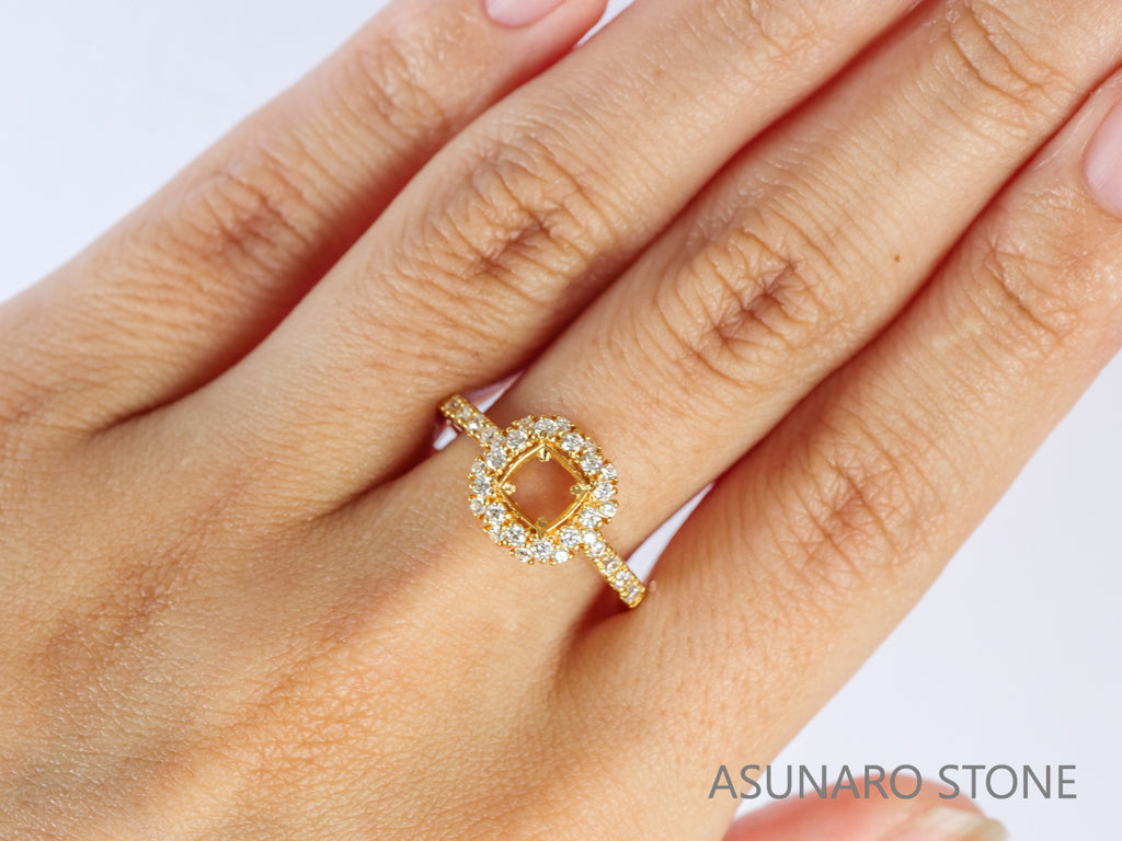 【お仕立て用】空枠番号：4040C　5mm用　リング枠　取り巻き【オーダージュエリー用】