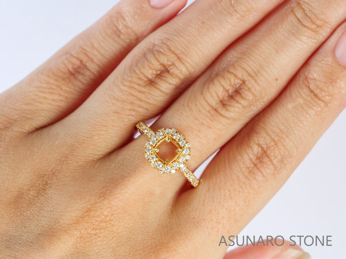 【お仕立て用】空枠番号：4040C　5mm用　リング枠　取り巻き【オーダージュエリー用】