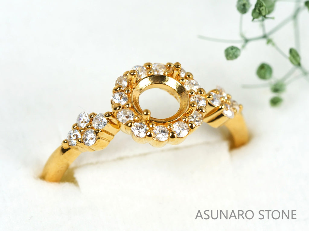 【お仕立て用】空枠番号：4384C　5mm用　リング枠　取り巻き【オーダージュエリー用】