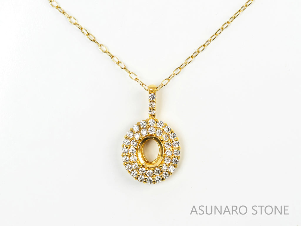 【お仕立て用】空枠番号：5323C　ペンダントトップ枠【オーダージュエリー用】