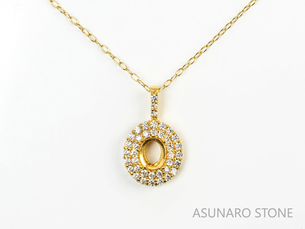 【お仕立て用】空枠番号：5323C　ペンダントトップ枠【オーダージュエリー用】