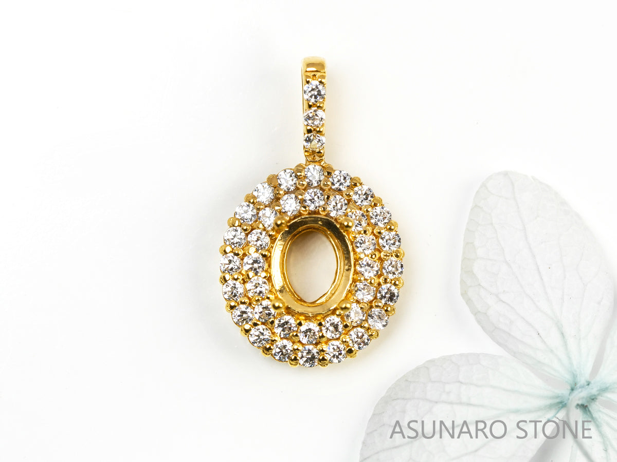 【お仕立て用】空枠番号：5323C　ペンダントトップ枠【オーダージュエリー用】