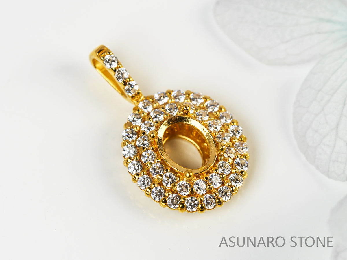 【お仕立て用】空枠番号：5323C　ペンダントトップ枠【オーダージュエリー用】