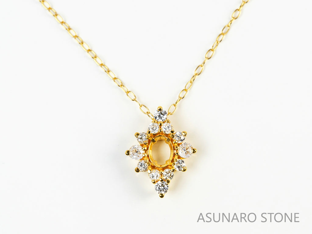 【お仕立て用】空枠番号：3065C　ペンダントトップ枠【オーダージュエリー用】