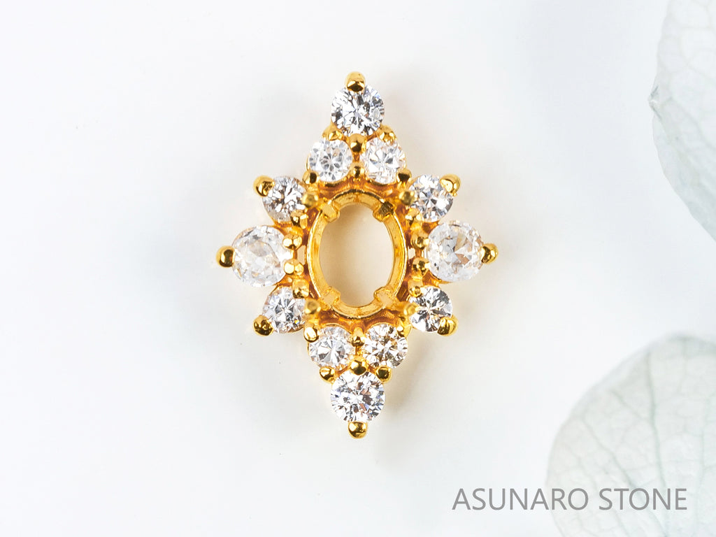 【お仕立て用】空枠番号：3065C　ペンダントトップ枠【オーダージュエリー用】