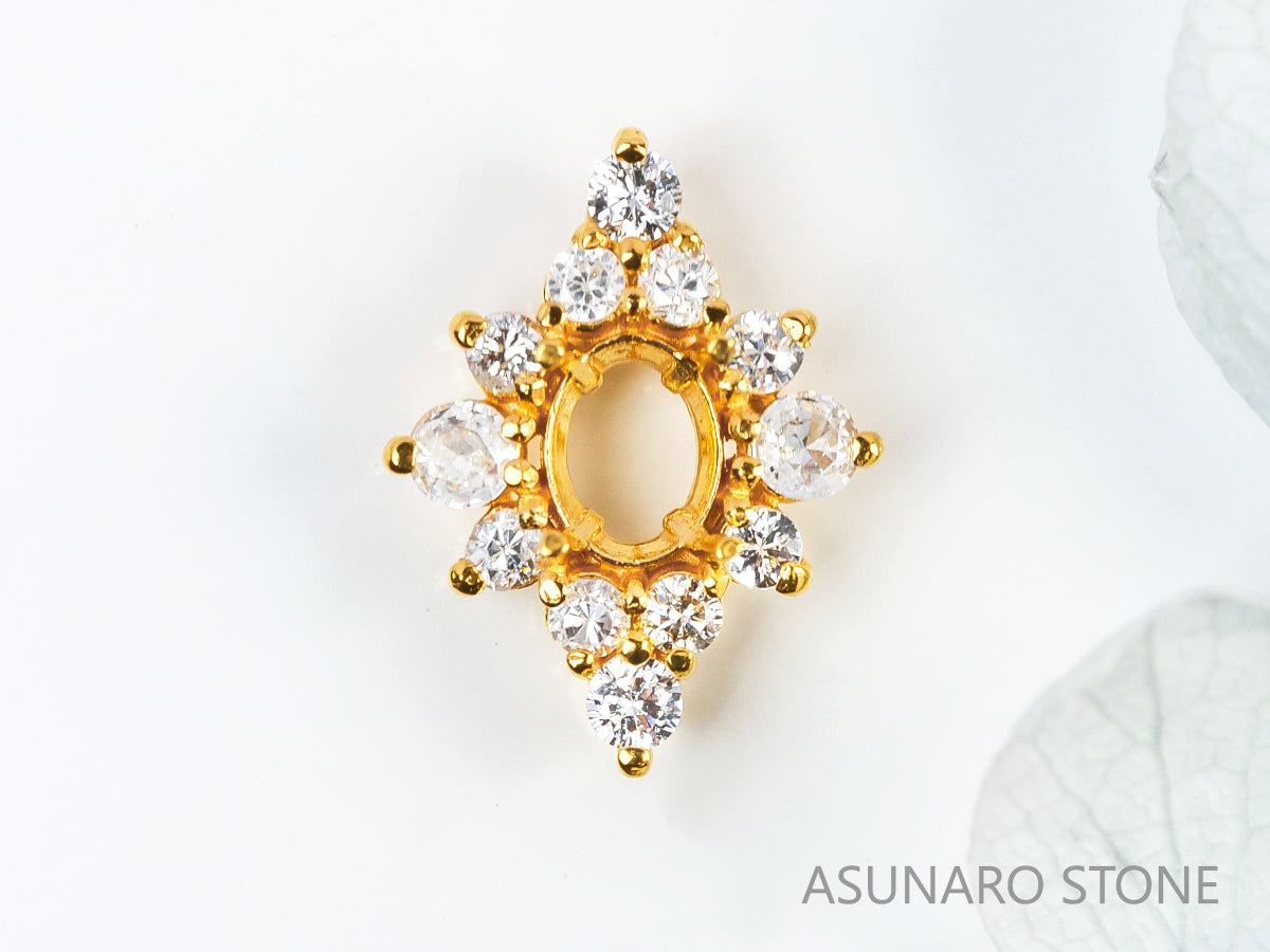 【お仕立て用】空枠番号：3065C　ペンダントトップ枠【オーダージュエリー用】