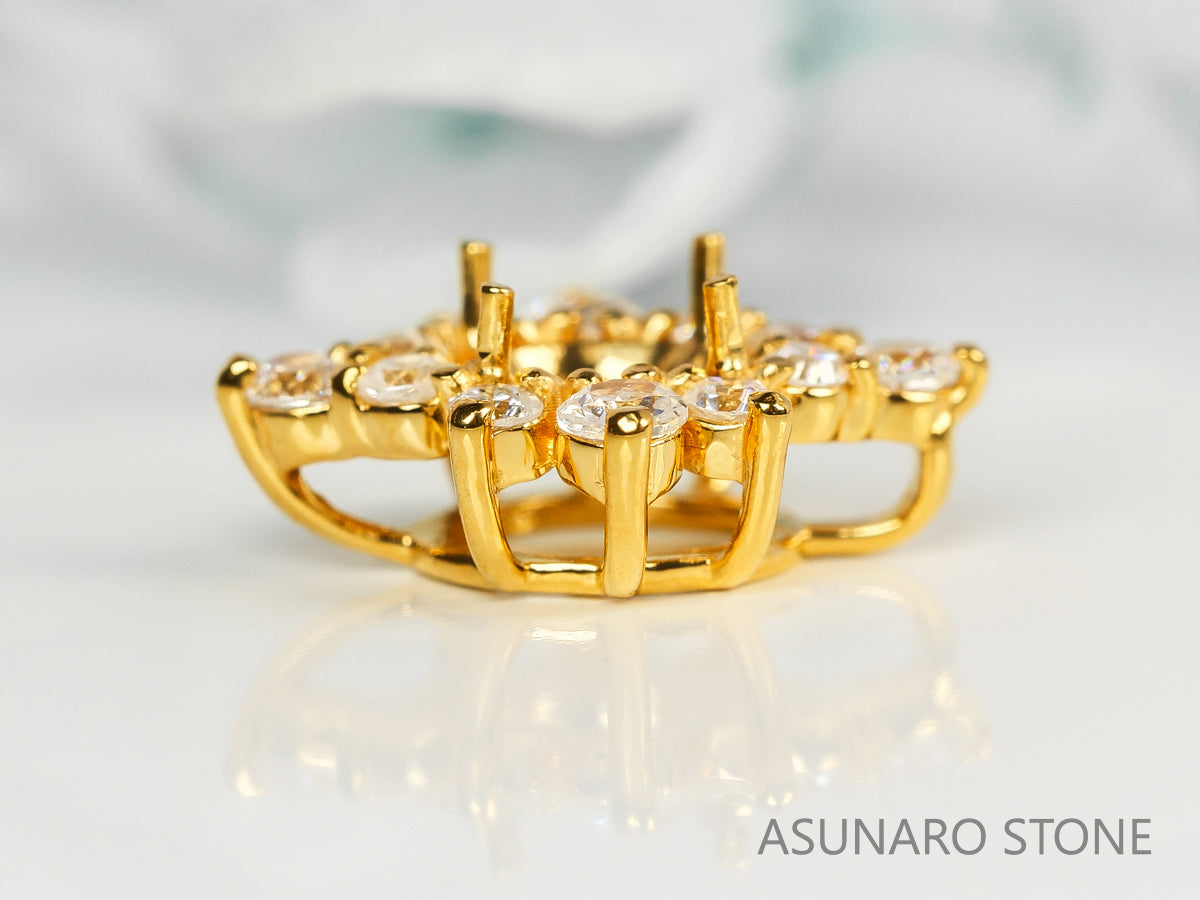 【お仕立て用】空枠番号：3065C　ペンダントトップ枠【オーダージュエリー用】