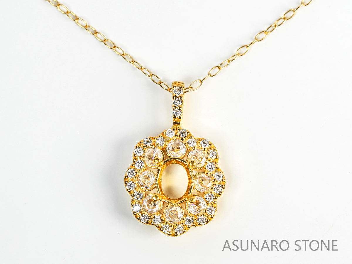 【お仕立て用】空枠番号：4429C　ペンダントトップ枠【オーダージュエリー用】