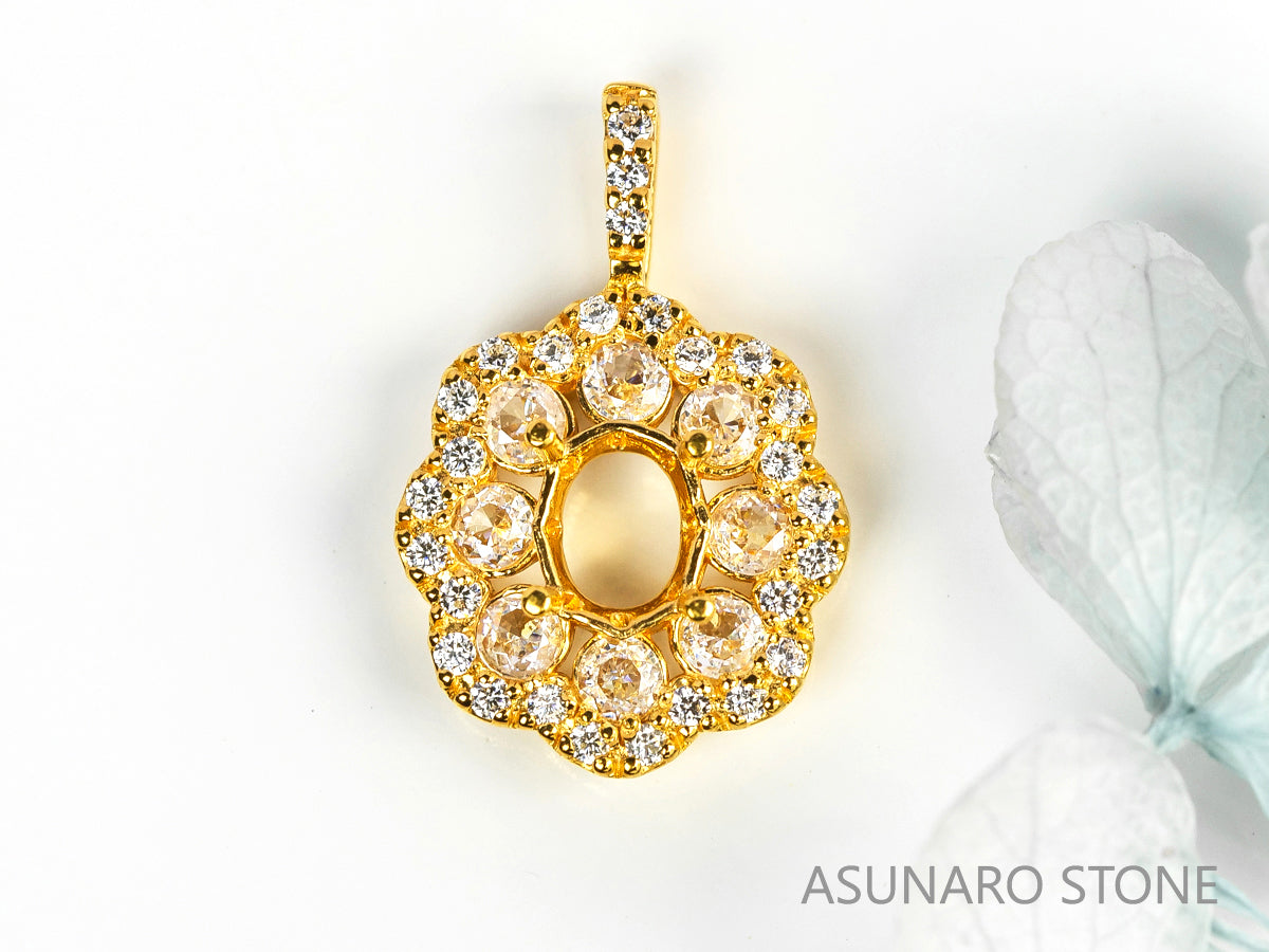 【お仕立て用】空枠番号：4429C　ペンダントトップ枠【オーダージュエリー用】