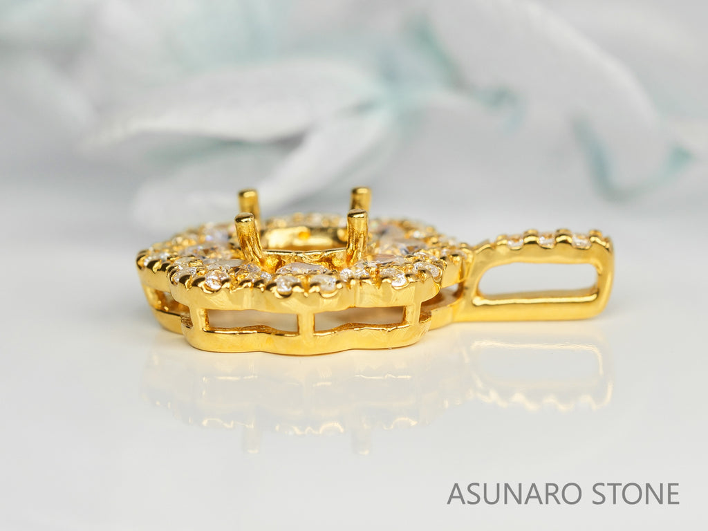 【お仕立て用】空枠番号：4429C　ペンダントトップ枠【オーダージュエリー用】