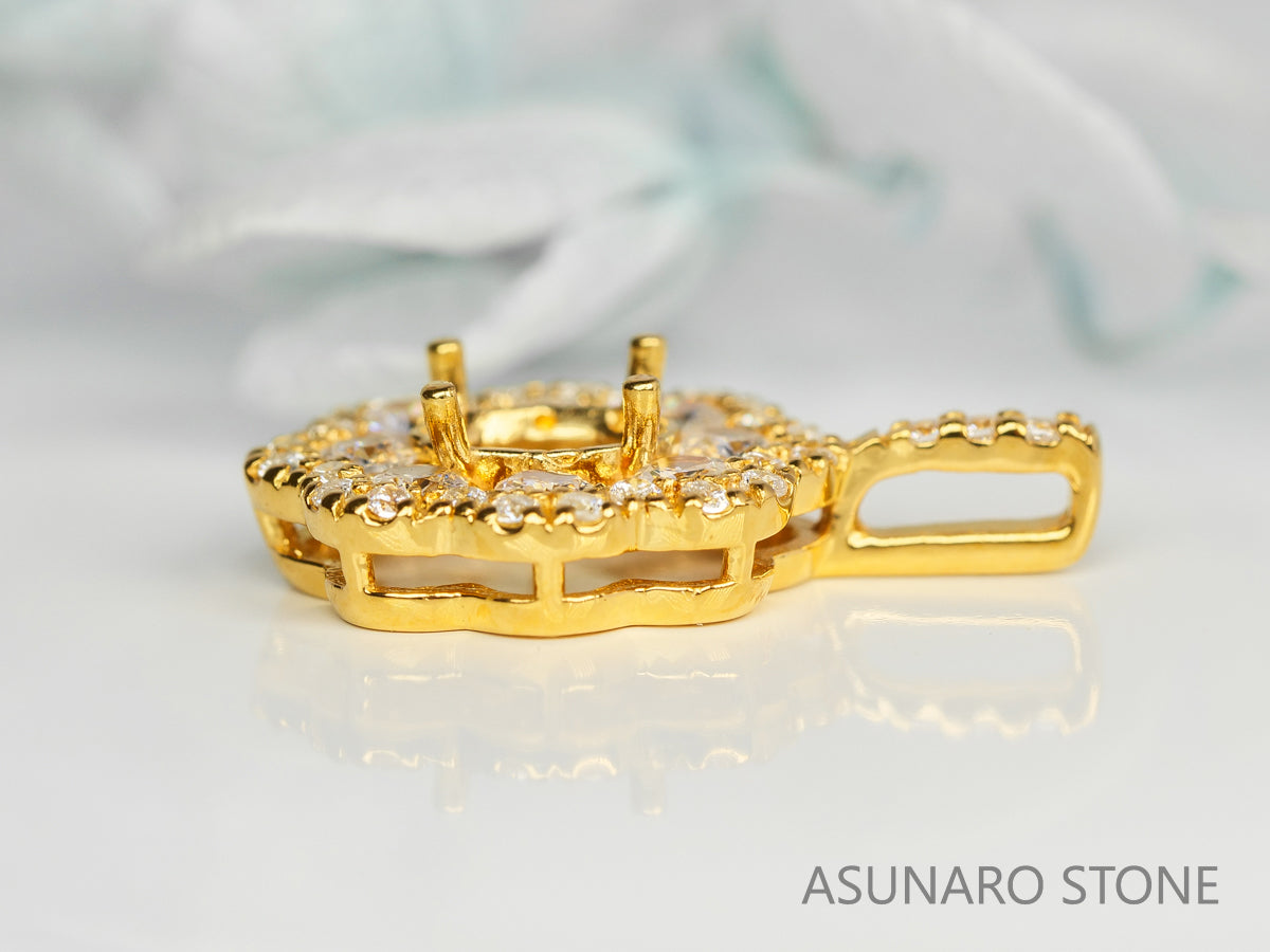 【お仕立て用】空枠番号：4429C　ペンダントトップ枠【オーダージュエリー用】