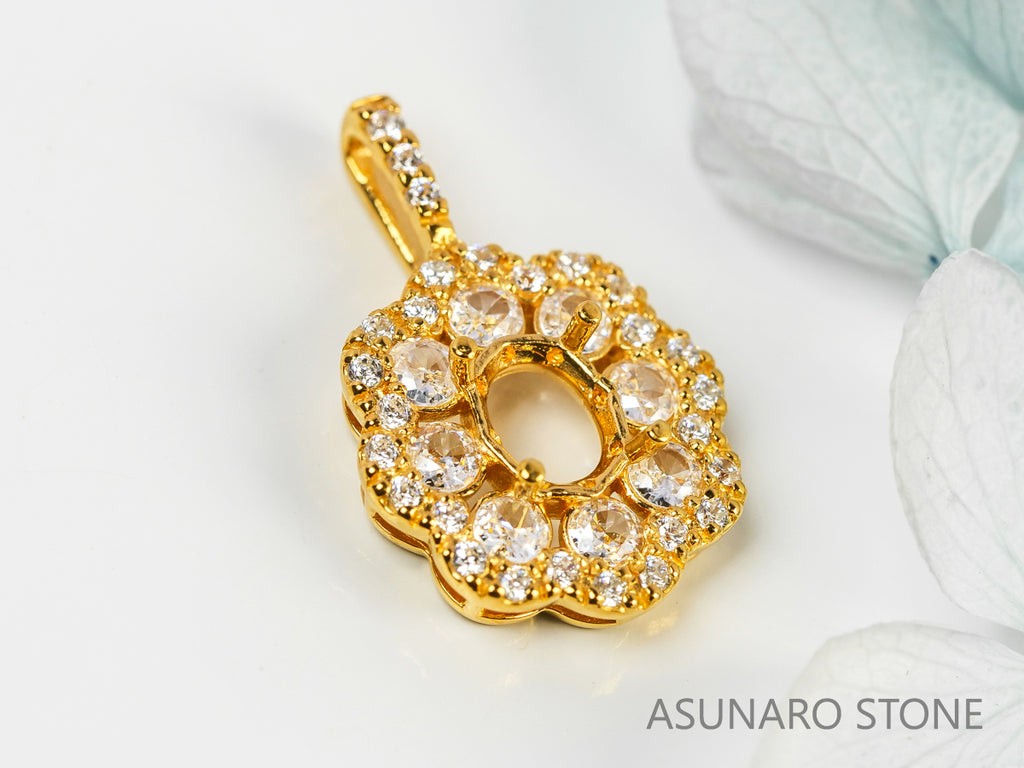 【お仕立て用】空枠番号：4429C　ペンダントトップ枠【オーダージュエリー用】