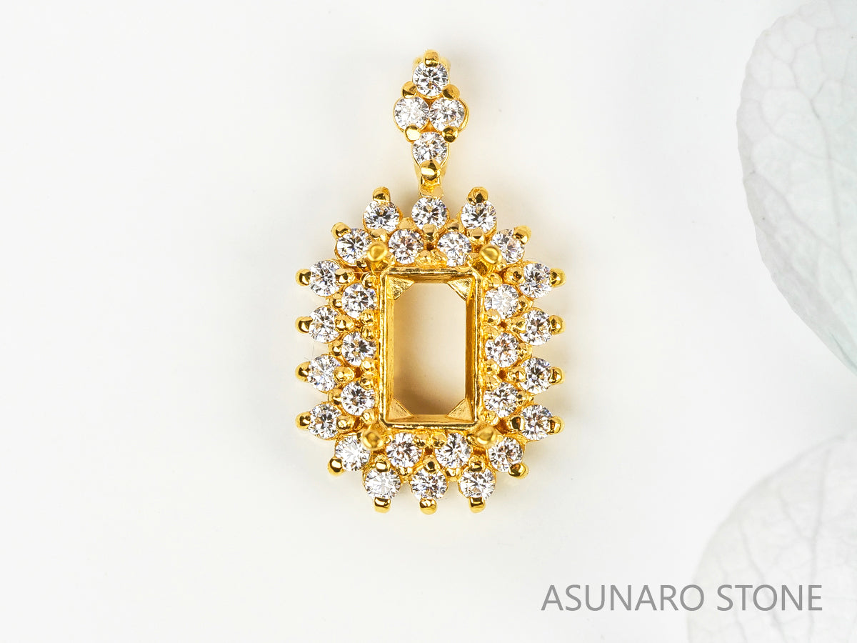 【お仕立て用】空枠番号：4327C　ペンダントトップ枠【オーダージュエリー用】