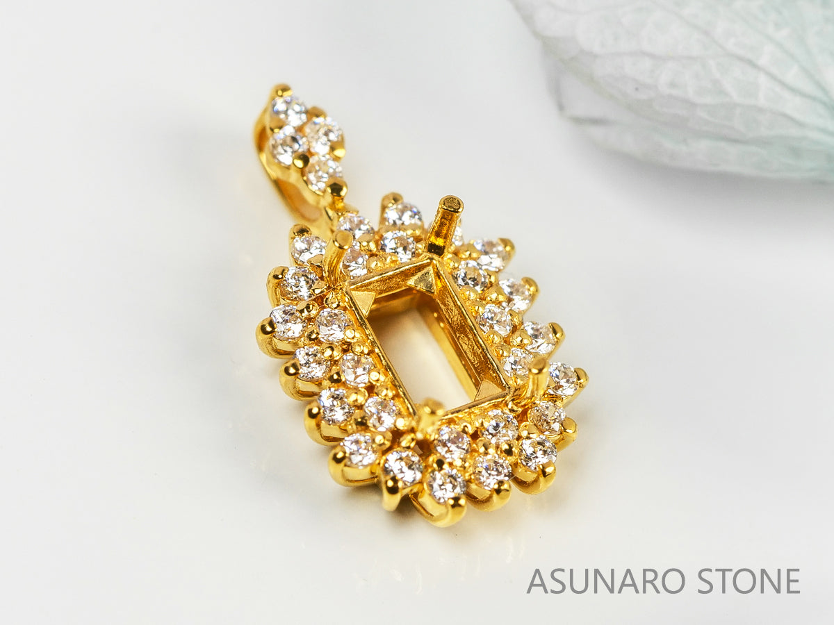 お仕立て用】空枠番号：4327C ペンダントトップ枠【オーダージュエリー