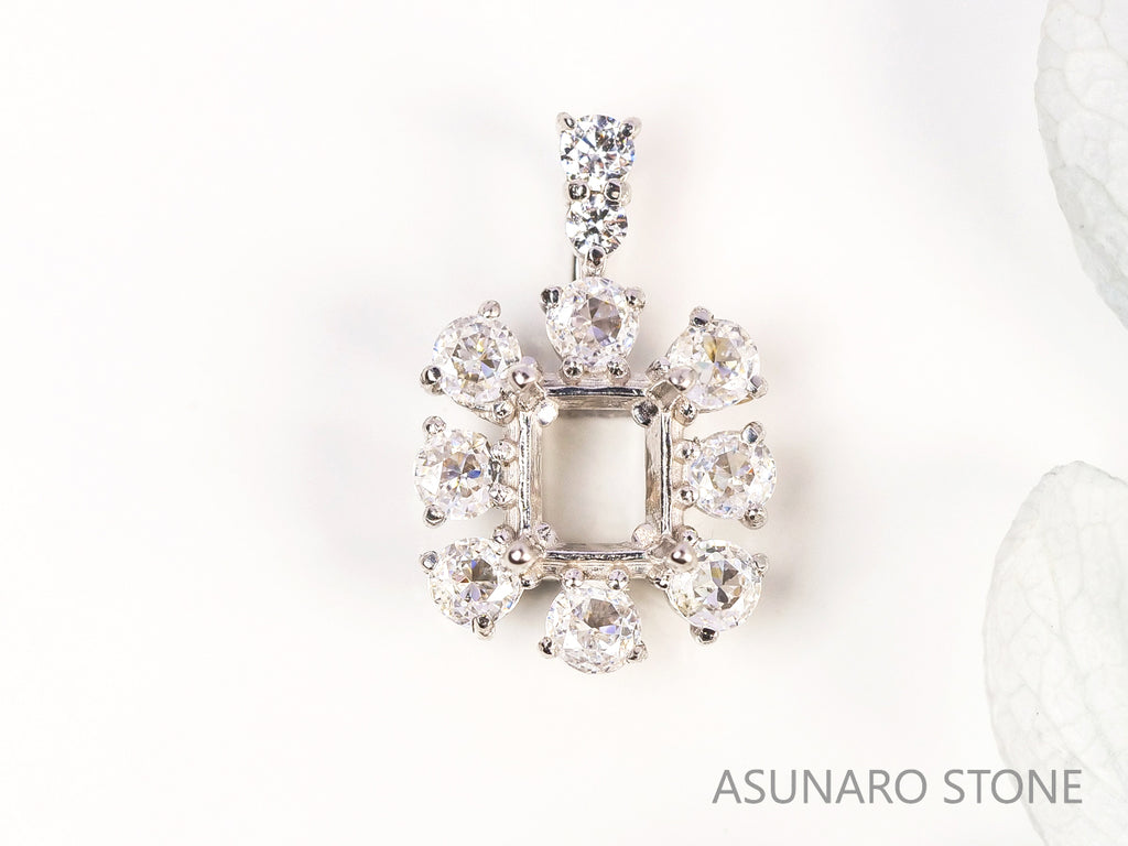 【お仕立て用】空枠番号：5342C　ペンダントトップ枠【オーダージュエリー用】