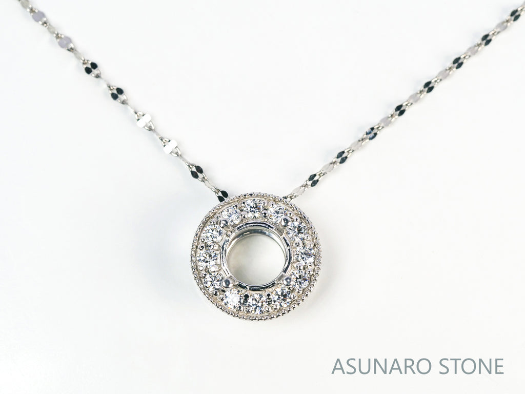 【お仕立て用】空枠番号：5351C　ペンダントトップ枠【オーダージュエリー用】