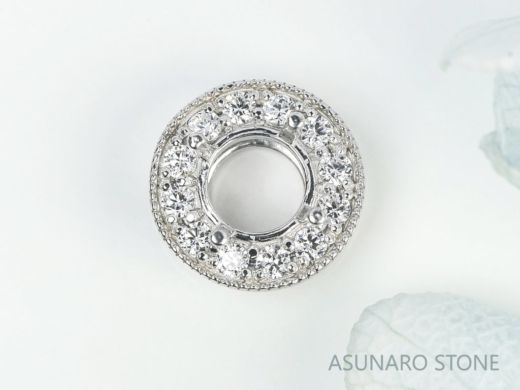 【お仕立て用】空枠番号：5351C　ペンダントトップ枠【オーダージュエリー用】