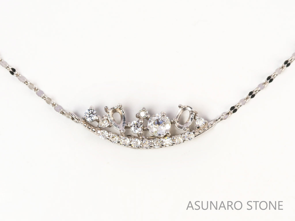 【お仕立て用】空枠番号：4992C　両吊りネックレス　ペンダントトップ枠【オーダージュエリー用】