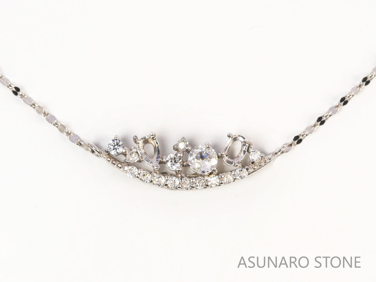 【お仕立て用】空枠番号：4992C　両吊りネックレス　ペンダントトップ枠【オーダージュエリー用】