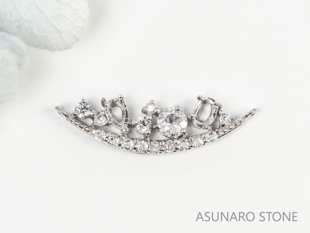 【お仕立て用】空枠番号：4992C　両吊りネックレス　ペンダントトップ枠【オーダージュエリー用】