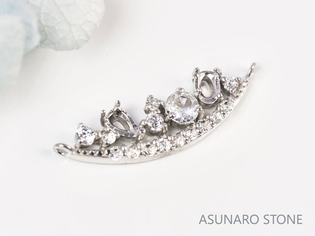 【お仕立て用】空枠番号：4992C　両吊りネックレス　ペンダントトップ枠【オーダージュエリー用】