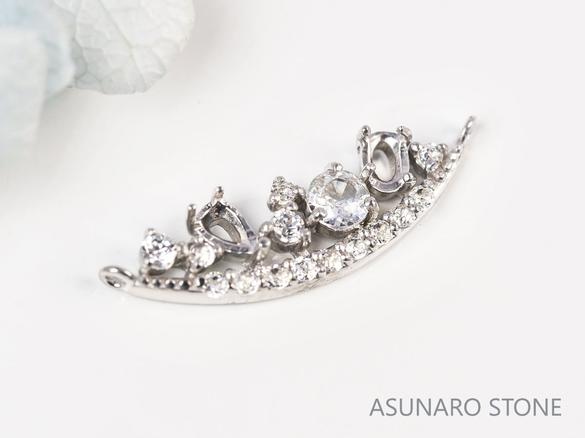 【お仕立て用】空枠番号：4992C　両吊りネックレス　ペンダントトップ枠【オーダージュエリー用】