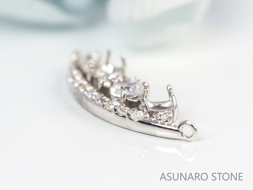 【お仕立て用】空枠番号：4992C　両吊りネックレス　ペンダントトップ枠【オーダージュエリー用】