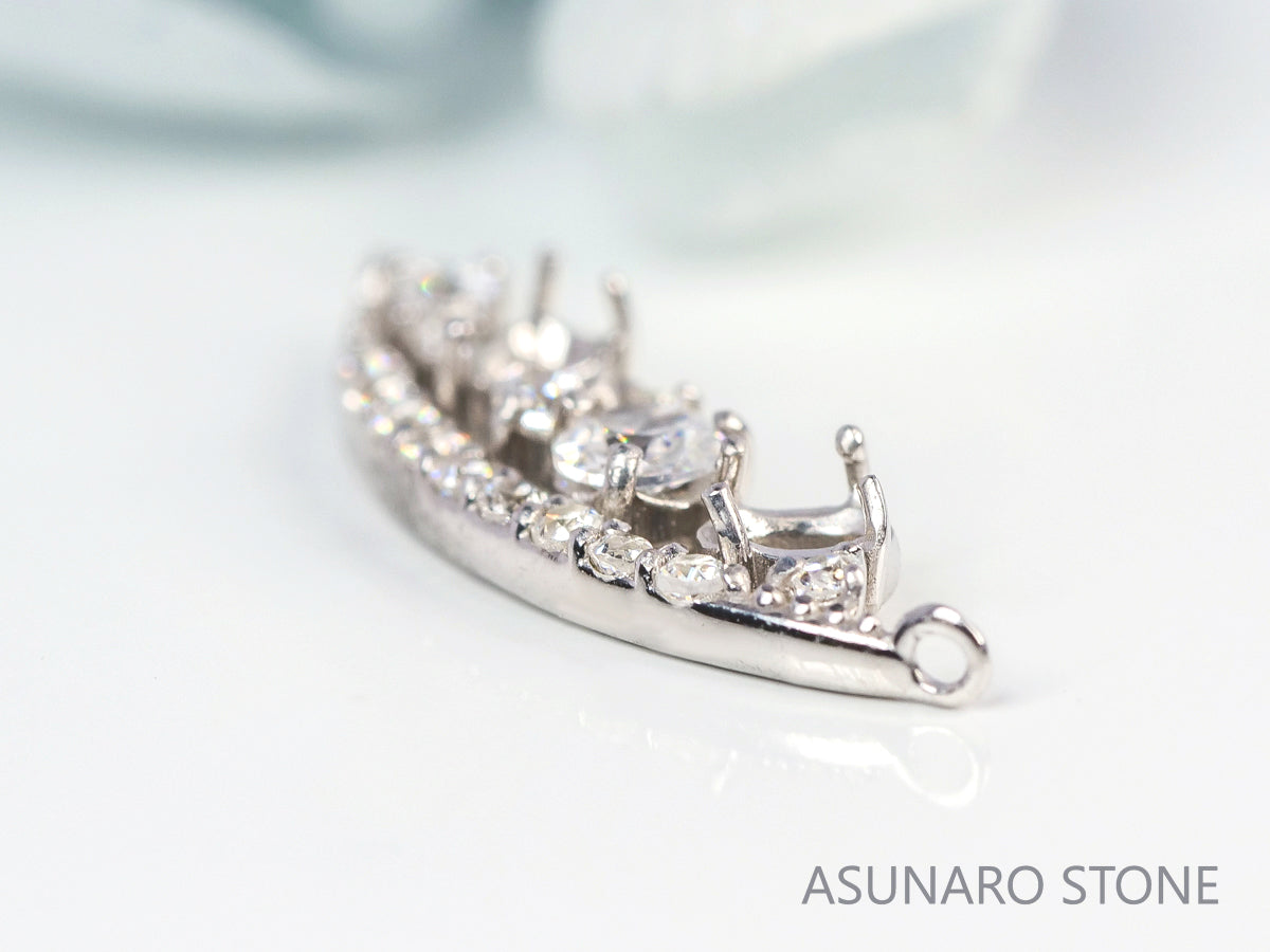 【お仕立て用】空枠番号：4992C　両吊りネックレス　ペンダントトップ枠【オーダージュエリー用】