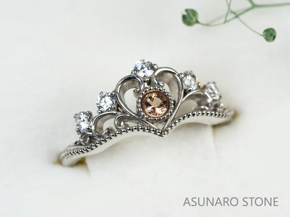 【お仕立て用】空枠番号：2199C　リング枠　ティアラ【オーダージュエリー用】