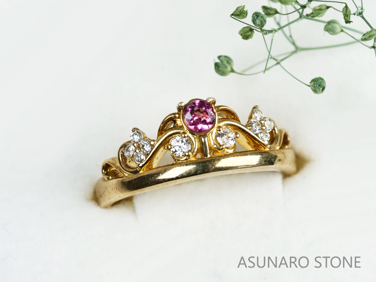 【お仕立て用】空枠番号：1960C　リング枠　ティアラ【オーダージュエリー用】