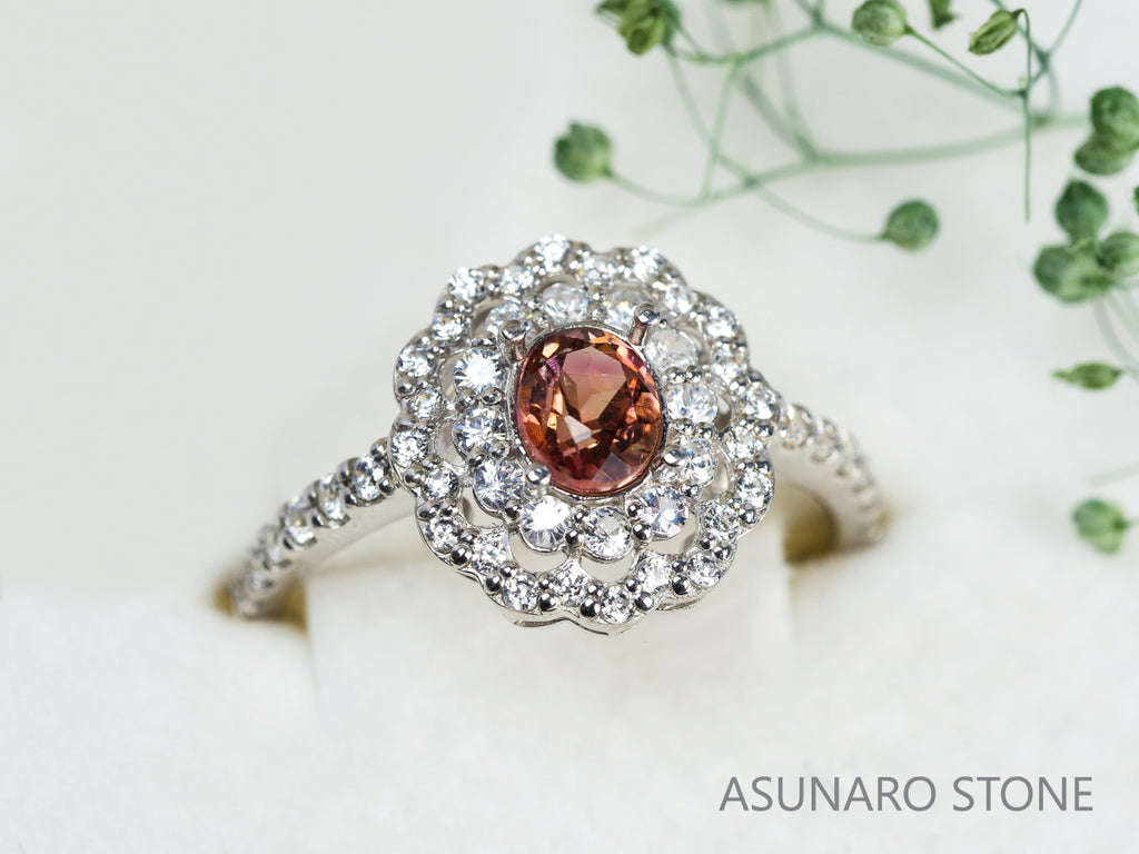 【お仕立て用】空枠番号：5356C　6×4mm用　リング枠　取り巻き【オーダージュエリー用】