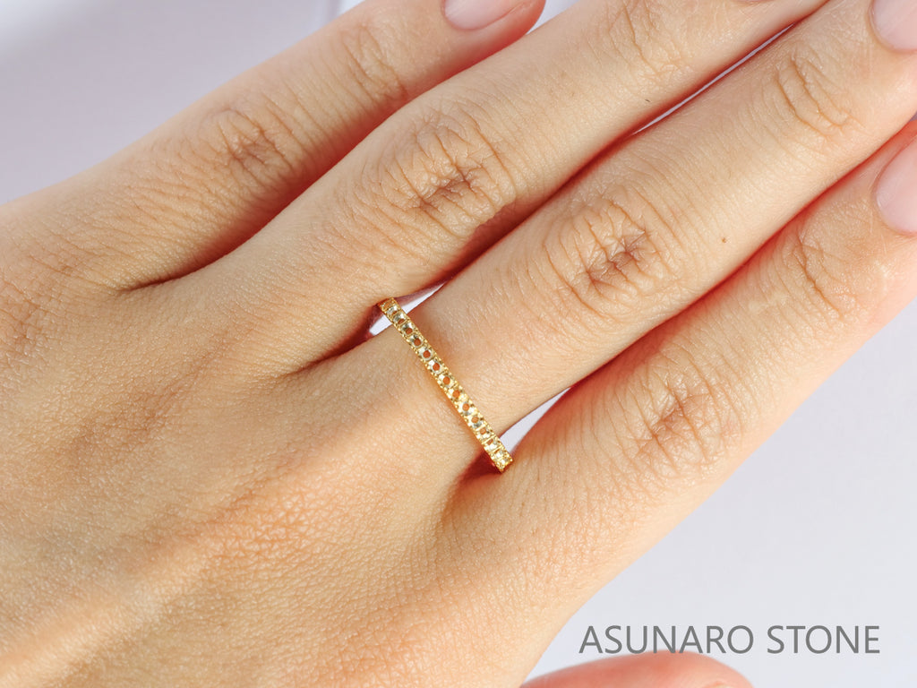 【お仕立て用】空枠番号：4960C　1.5mm用　リング枠　ハーフエタニティ【オーダージュエリー用】hpv