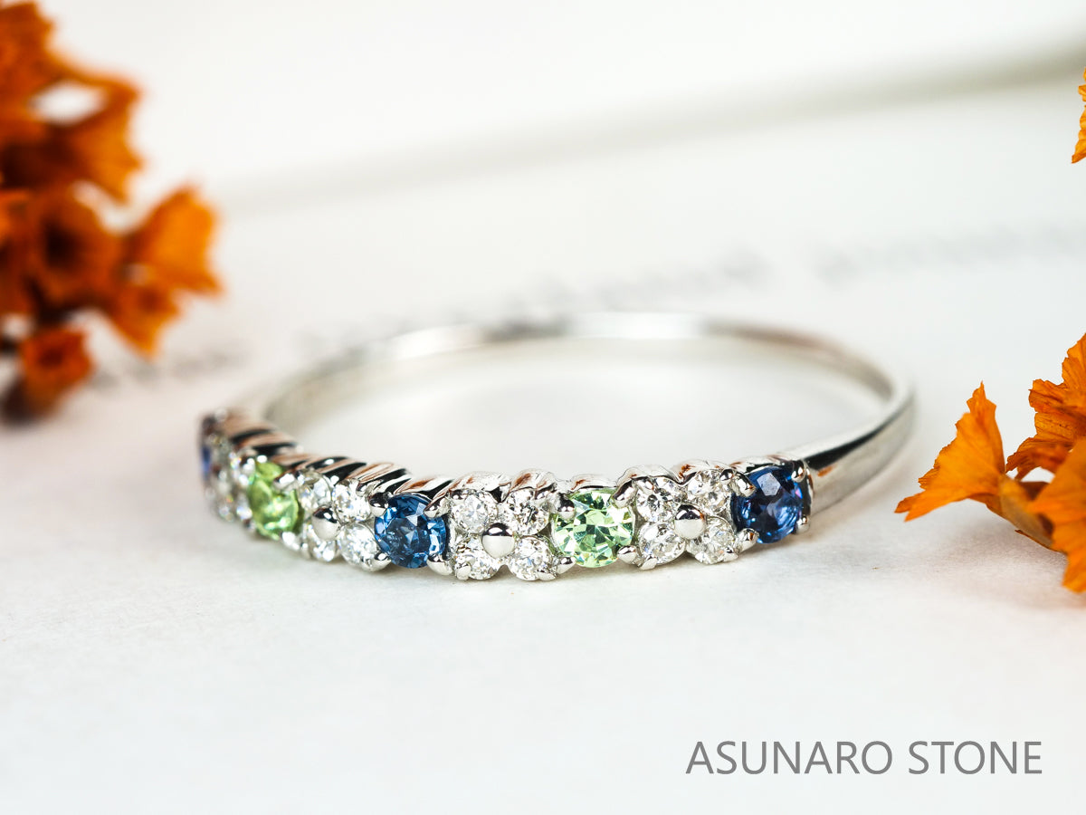 【お仕立て用】空枠番号：1484C　2mm 1.2mm用　リング枠　ハーフエタニティ【オーダージュエリー用】hpv