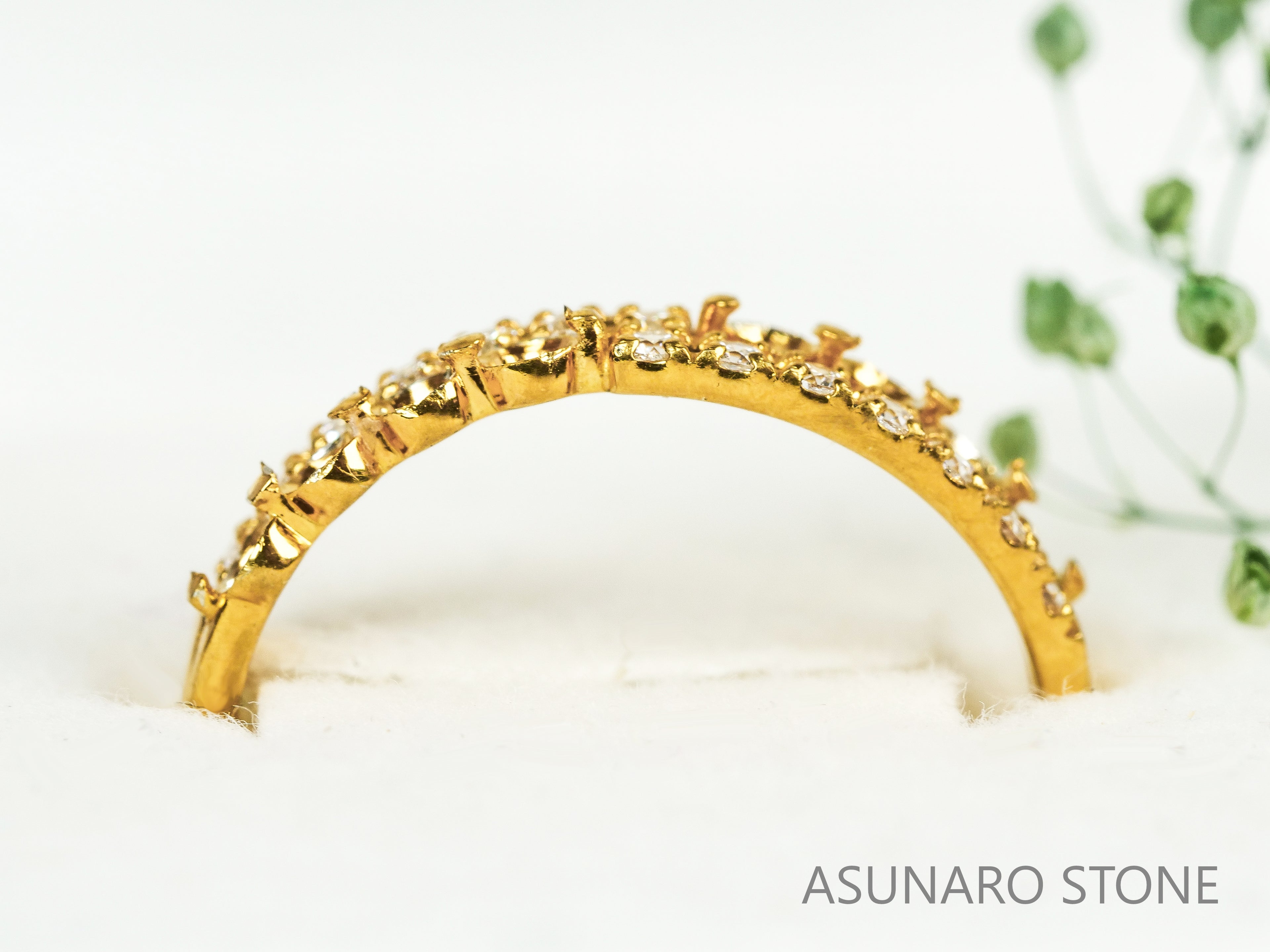 【お仕立て用】空枠番号：4842C　2mm用　リング枠　ハーフエタニティ【オーダージュエリー用】hpv