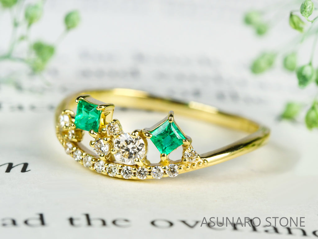 【お仕立て用】空枠番号：4991C　リング枠　ティアラ【オーダージュエリー用】