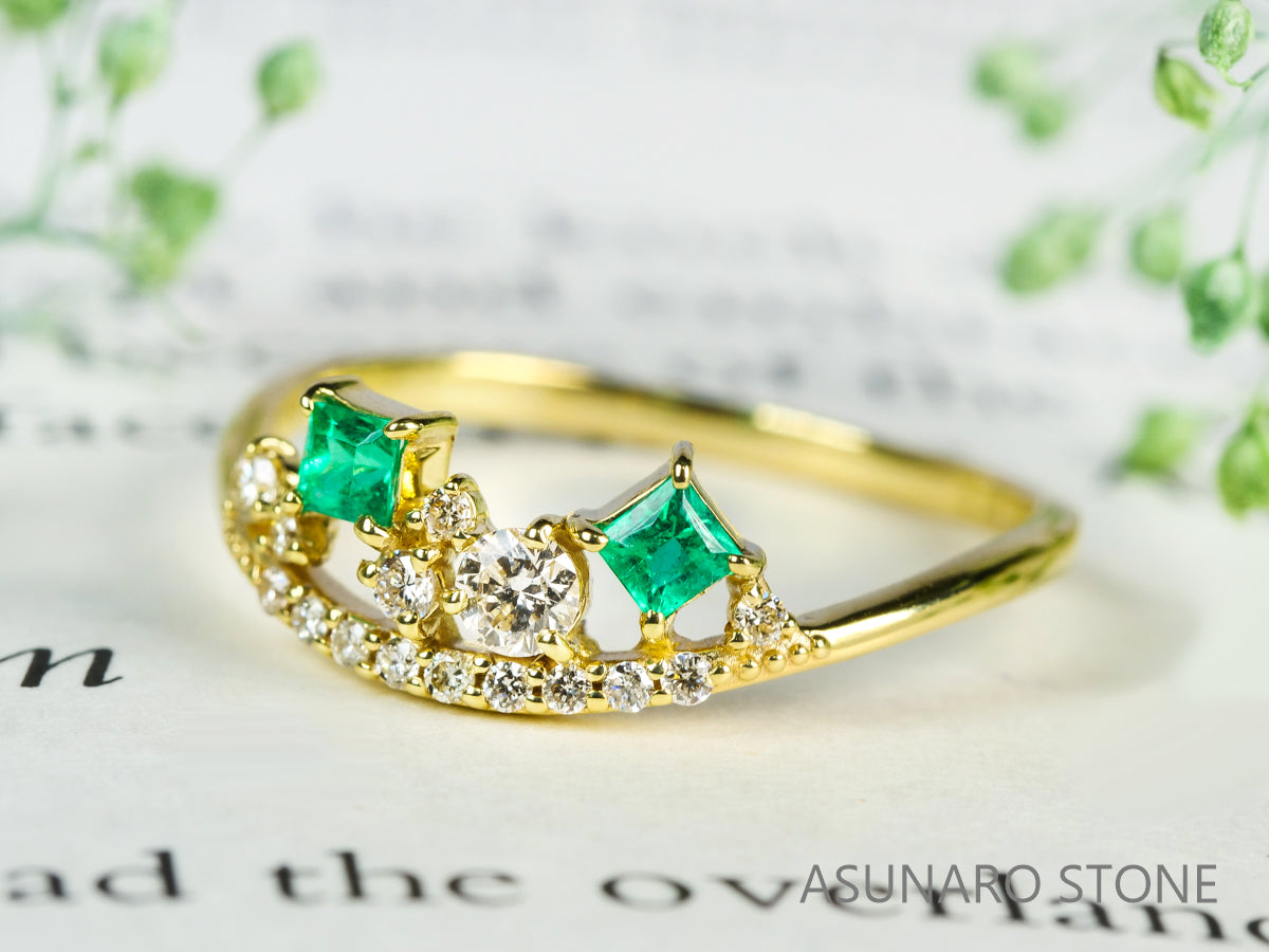 【お仕立て用】空枠番号：4991C　リング枠　ティアラ【オーダージュエリー用】