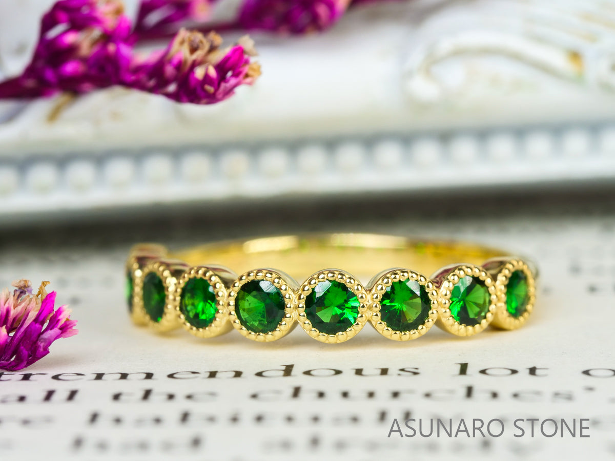 【お仕立て用】空枠番号：3679C　2.5mm用　リング枠　ハーフエタニティ【オーダージュエリー用】hpv