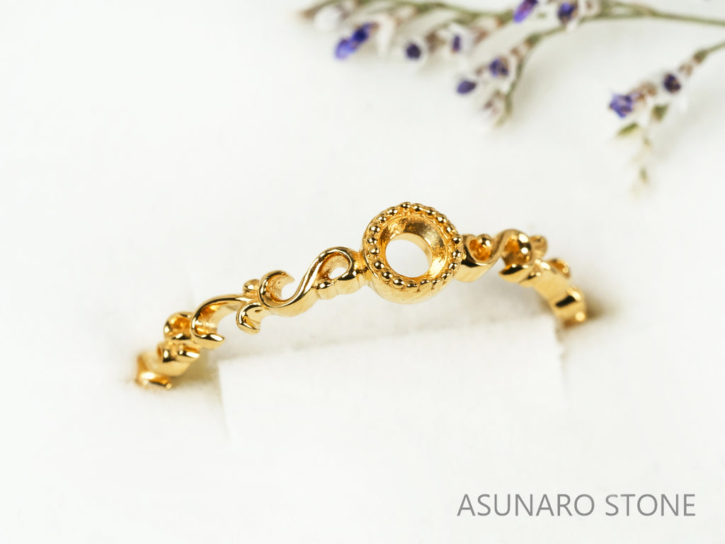 【お仕立て用】空枠番号：4781C　ダイヤなし　リング枠【オーダージュエリー用】