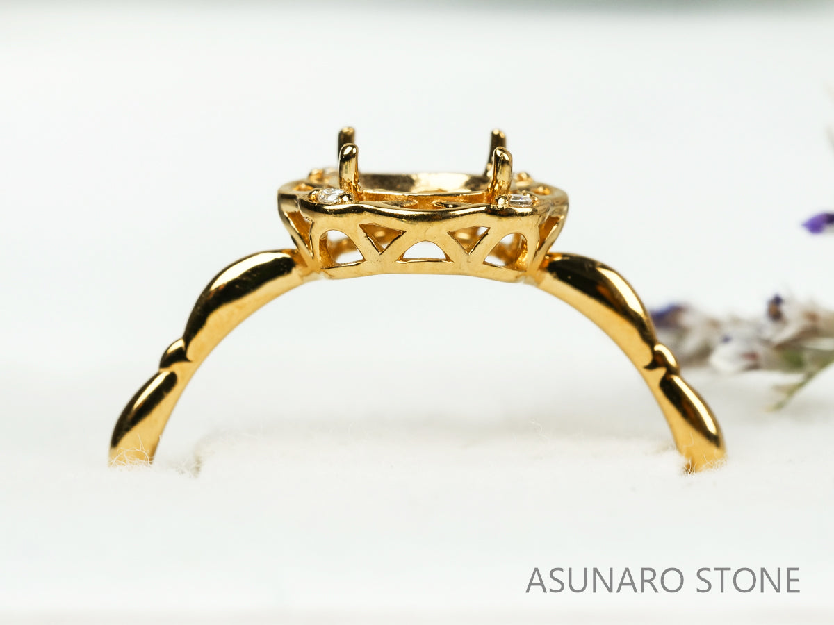 【お仕立て用】空枠番号：5556C　リング枠【オーダージュエリー用】