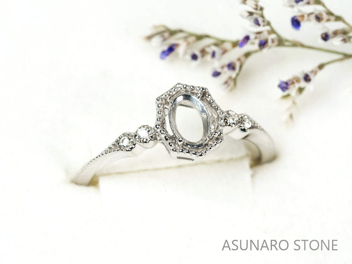 【お仕立て用】空枠番号：5561C・S317A　リング枠【オーダージュエリー用】