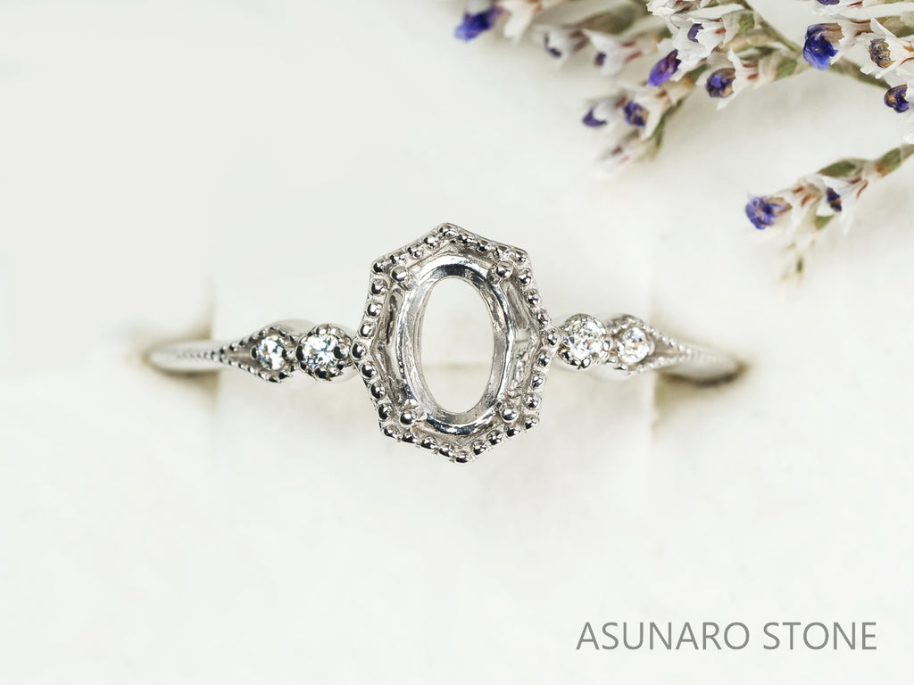 【お仕立て用】空枠番号：5561C・S317A　リング枠【オーダージュエリー用】