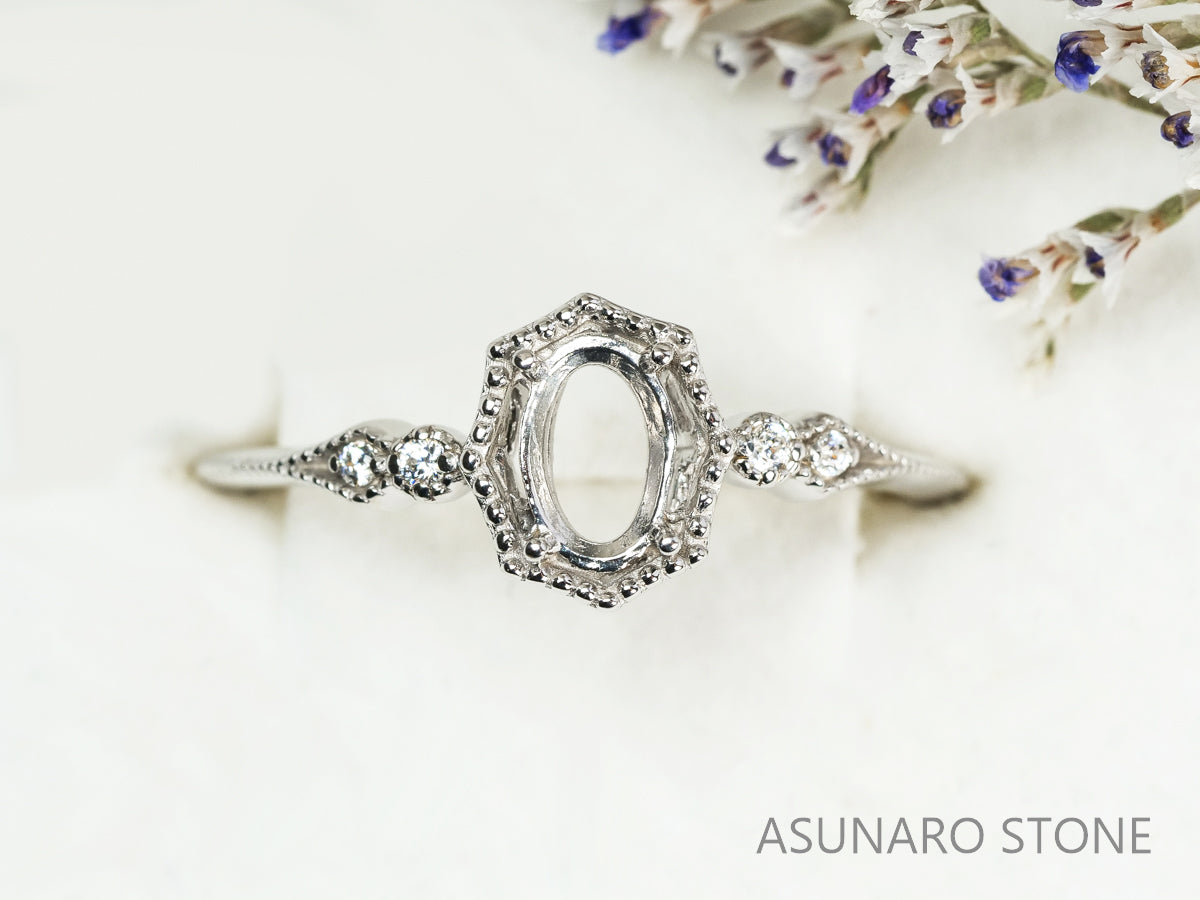 【お仕立て用】空枠番号：5561C・S317A　リング枠【オーダージュエリー用】