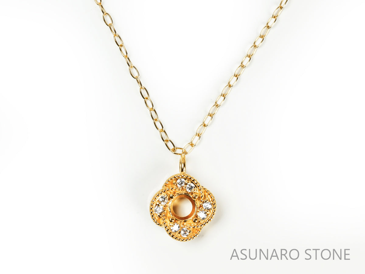 【お仕立て用】空枠番号：4206C　ペンダントトップ枠【オーダージュエリー用】